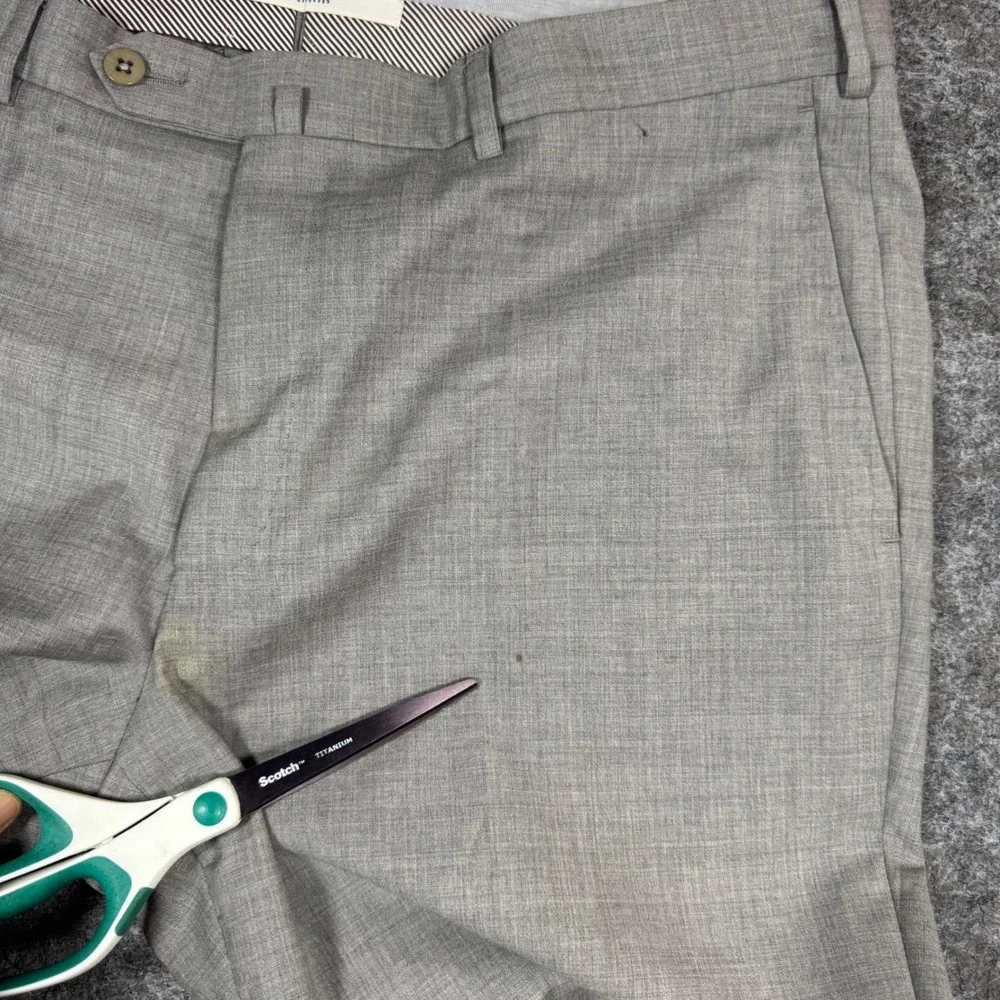 Ermenegildo Zegna Dress Pants Mens 56R (38x30) Grey Wool Flat Front Luxury